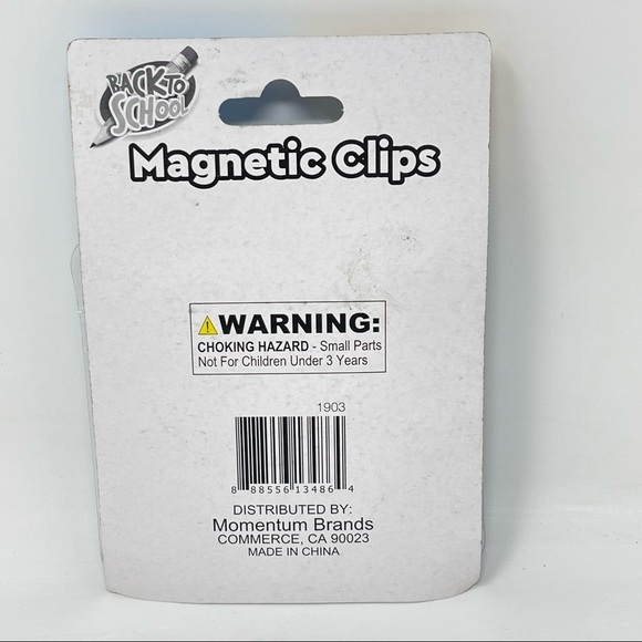 NIB! 4 Pack! Pink Striped Magnetic Clips by Back To School - Picture 4 of 6